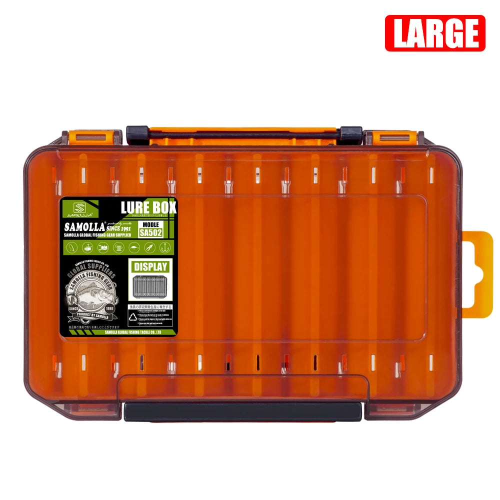 Double-Sided Compact Tackle Box - Versatile Organizer for Lures, Hooks, and Baits