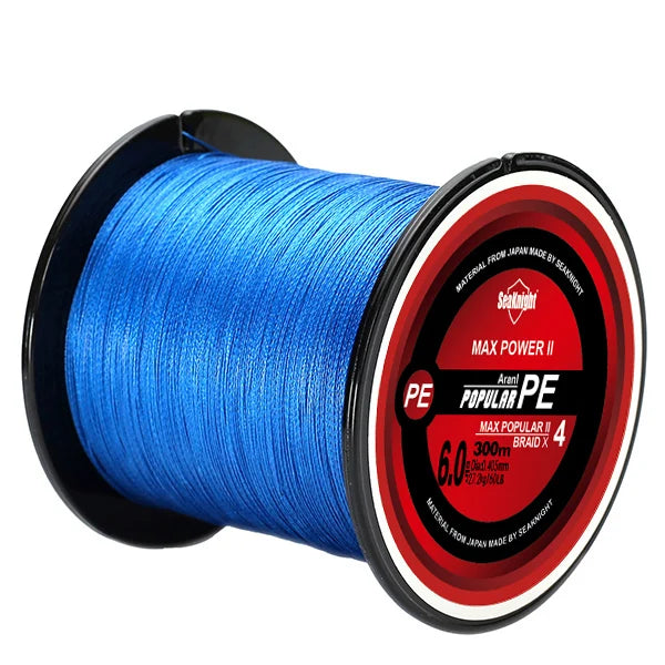 TriPoseidon Series 300M 330Yards PE Braided Fishing Line – 4 Strands, 8-60LB