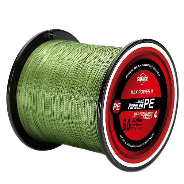 TriPoseidon Series 300M 330Yards PE Braided Fishing Line – 4 Strands, 8-60LB