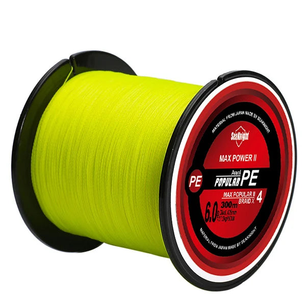 TriPoseidon Series 300M 330Yards PE Braided Fishing Line – 4 Strands, 8-60LB