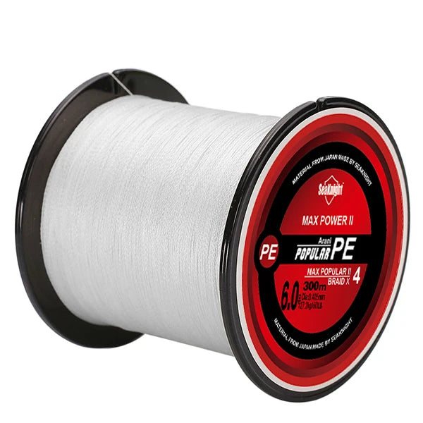 TriPoseidon Series 300M 330Yards PE Braided Fishing Line – 4 Strands, 8-60LB