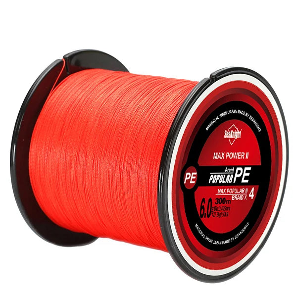 TriPoseidon Series 300M 330Yards PE Braided Fishing Line – 4 Strands, 8-60LB