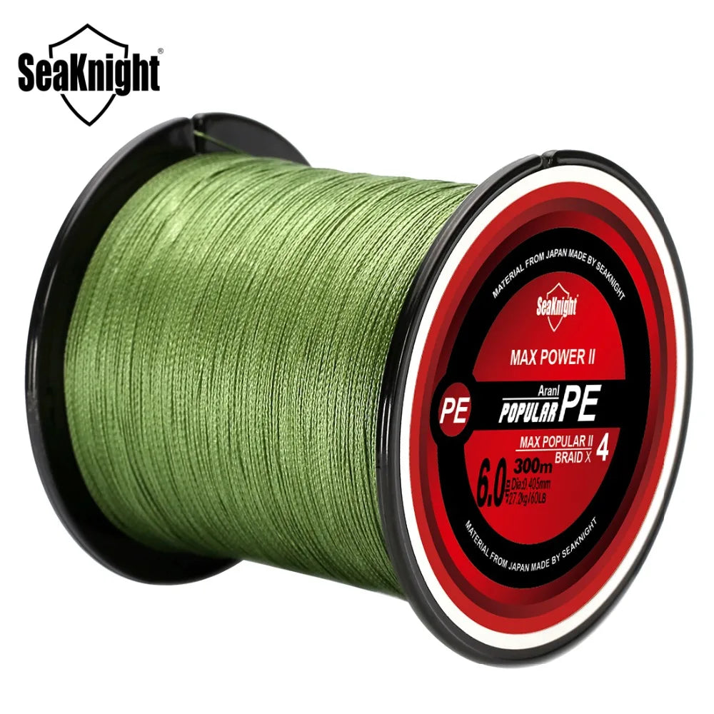 TriPoseidon Series 300M 330Yards PE Braided Fishing Line – 4 Strands, 8-60LB
