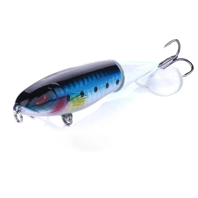 Topwater Spinner Fishing Lure - 10cm & 14cm Popper Pencil Hard Bait