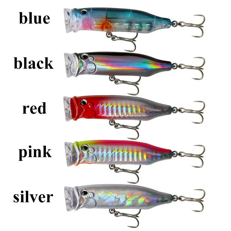 1pc Floating Popper Wobbler Fishing Lure - Must-Have Topwater Crankbait for Anglers