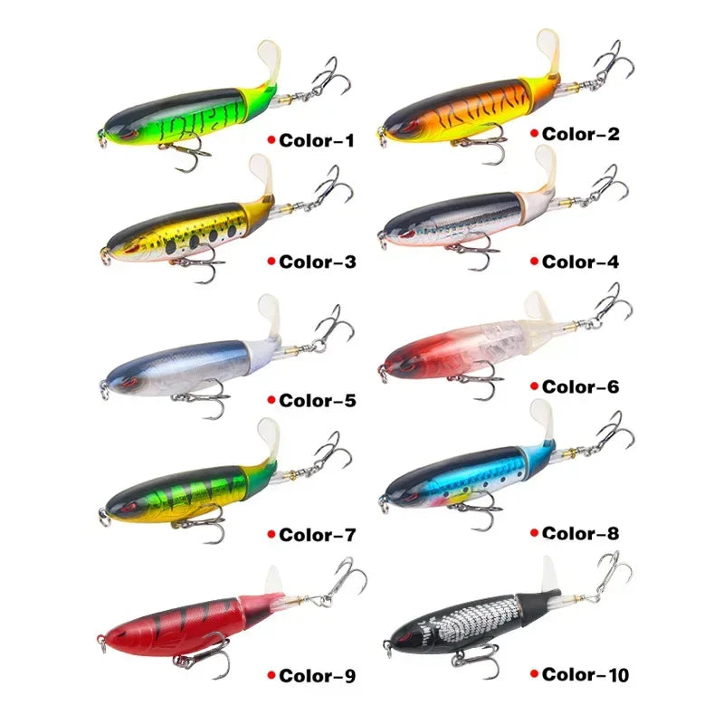 1 Pcs 10cm/14cm Topwater Fishing Lure Whopper Popper - Premium Artificial Bait for Anglers